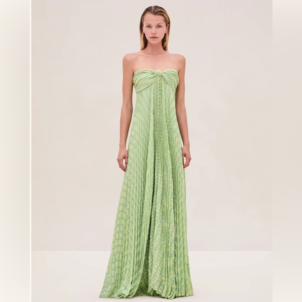 Alexis Green Strapless chiffon dress, new with tags